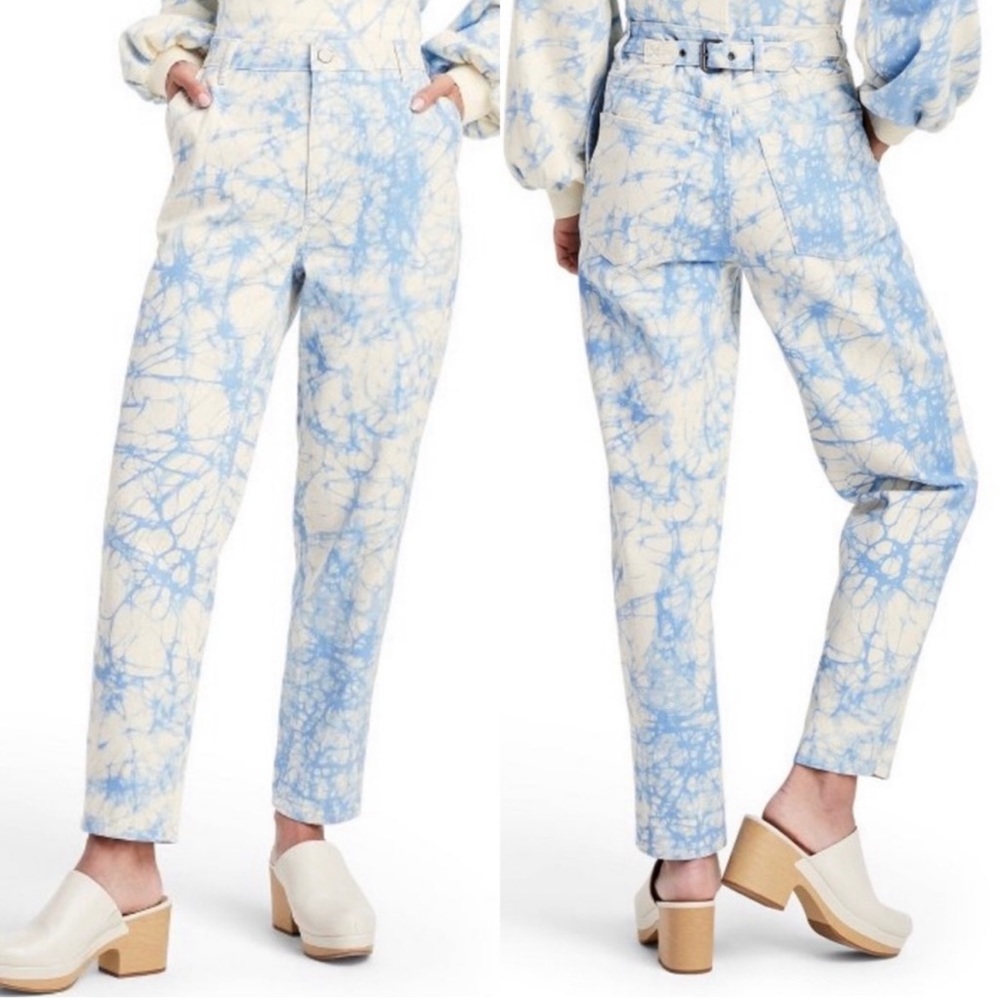 Womens Marble Print High-Rise Jeans Rachel Comey x Target Blue size 0 2 6 10 12